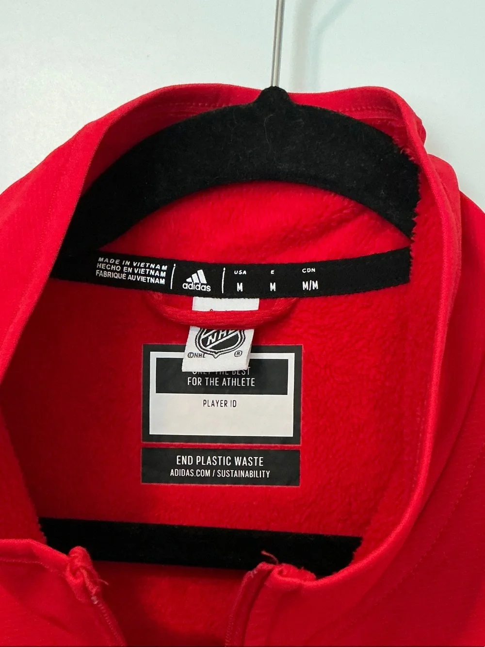 adidas Chicago Blackhawks Red Half-Zip Pullover